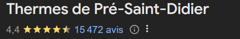 avis google des thermes de pré saint didier